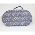 9224 - GREY AND WHITE SNOW FLAKES CANVAS TOTE